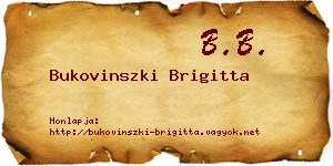 Bukovinszki Brigitta névjegykártya